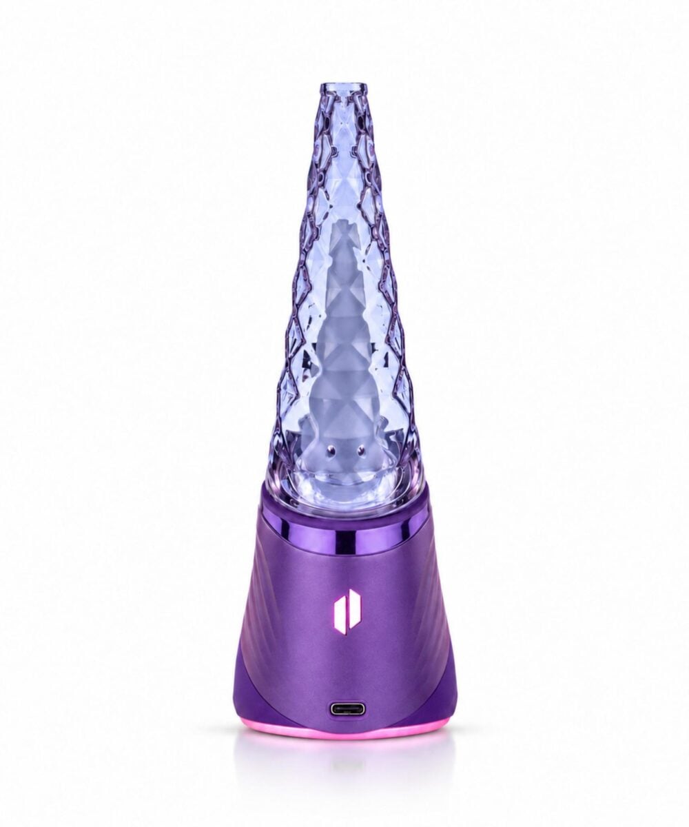 CALI BEAR GLASS: GEOMETRIC CONE PUFFCO PEAK ATTACHMENT