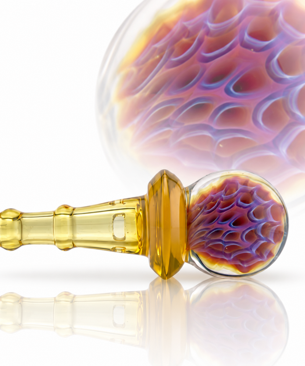 ONE TRICK PONY GLASS: HONEYCOMB PUFFCO NEW PEAK/NEW PROXY JOYSTICK CAP