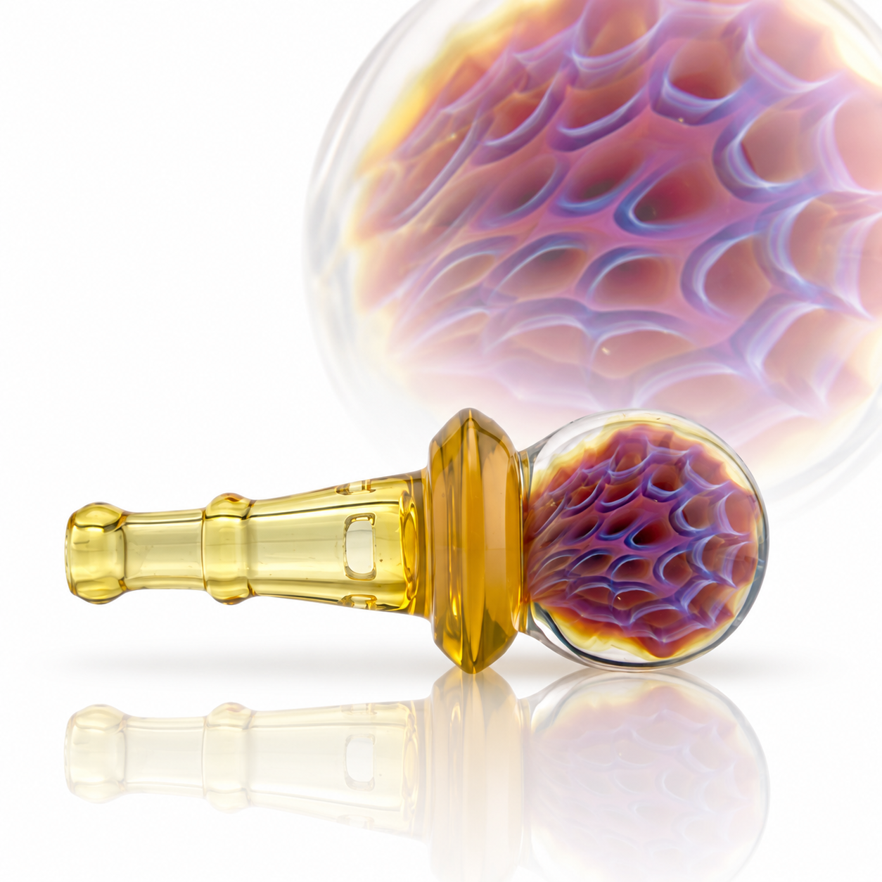 ONE TRICK PONY GLASS: HONEYCOMB PUFFCO NEW PEAK/NEW PROXY JOYSTICK CAP