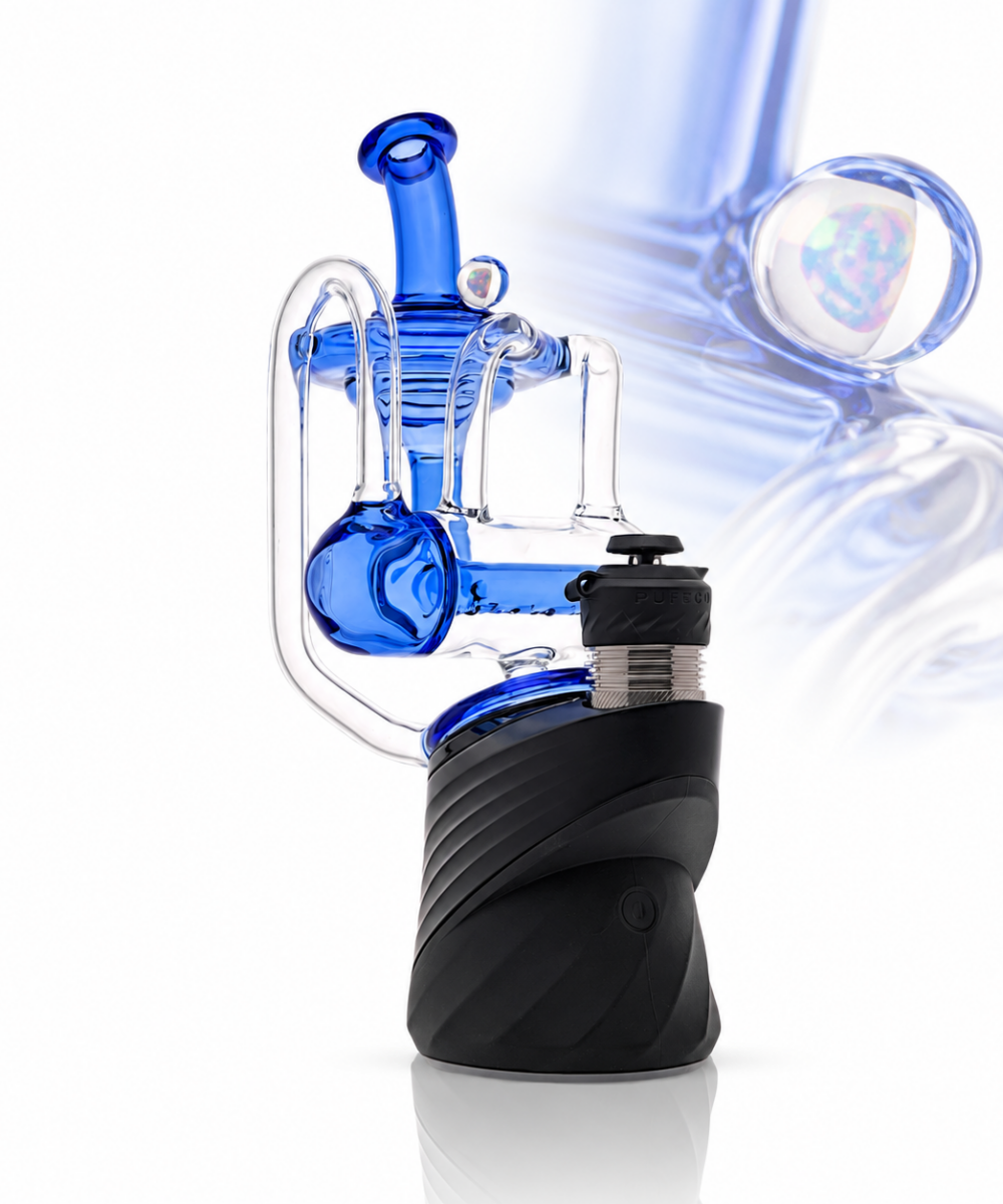 CALI BEAR GLASS: INLINE PERC RECYCLER PUFFCO PEAK GLASS ATTACHMENT