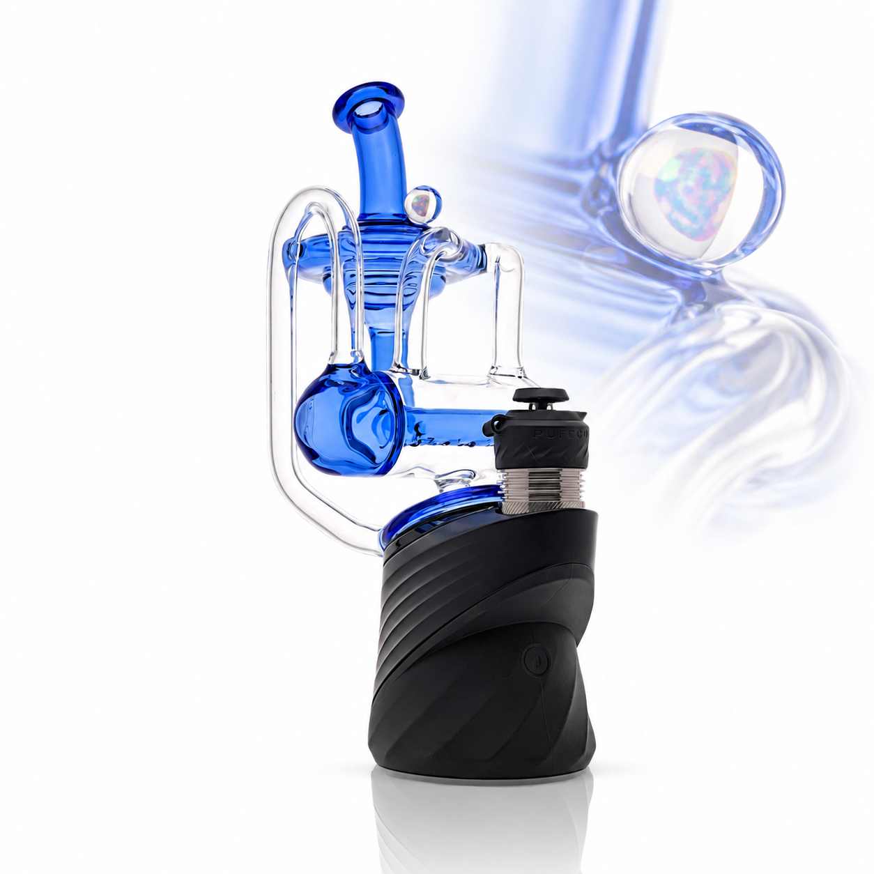 CALI BEAR GLASS: INLINE PERC RECYCLER PUFFCO PEAK GLASS ATTACHMENT