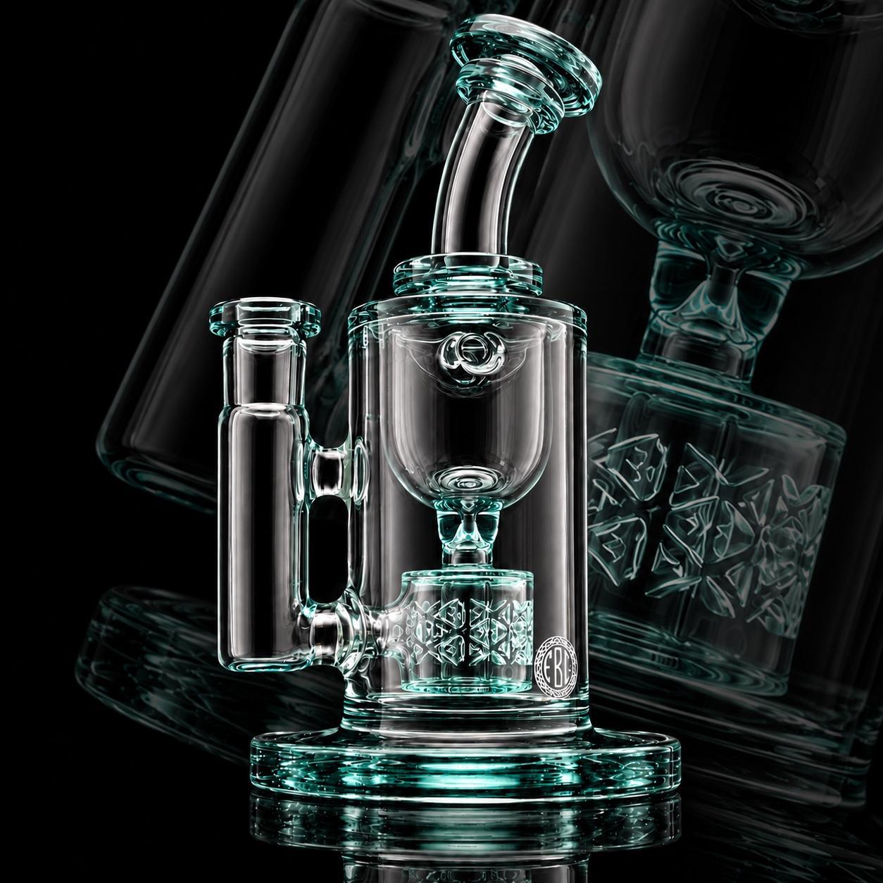 FATBOY GLASS: COLORED HOURGLASS TAURUS FULL SIZE AQUA