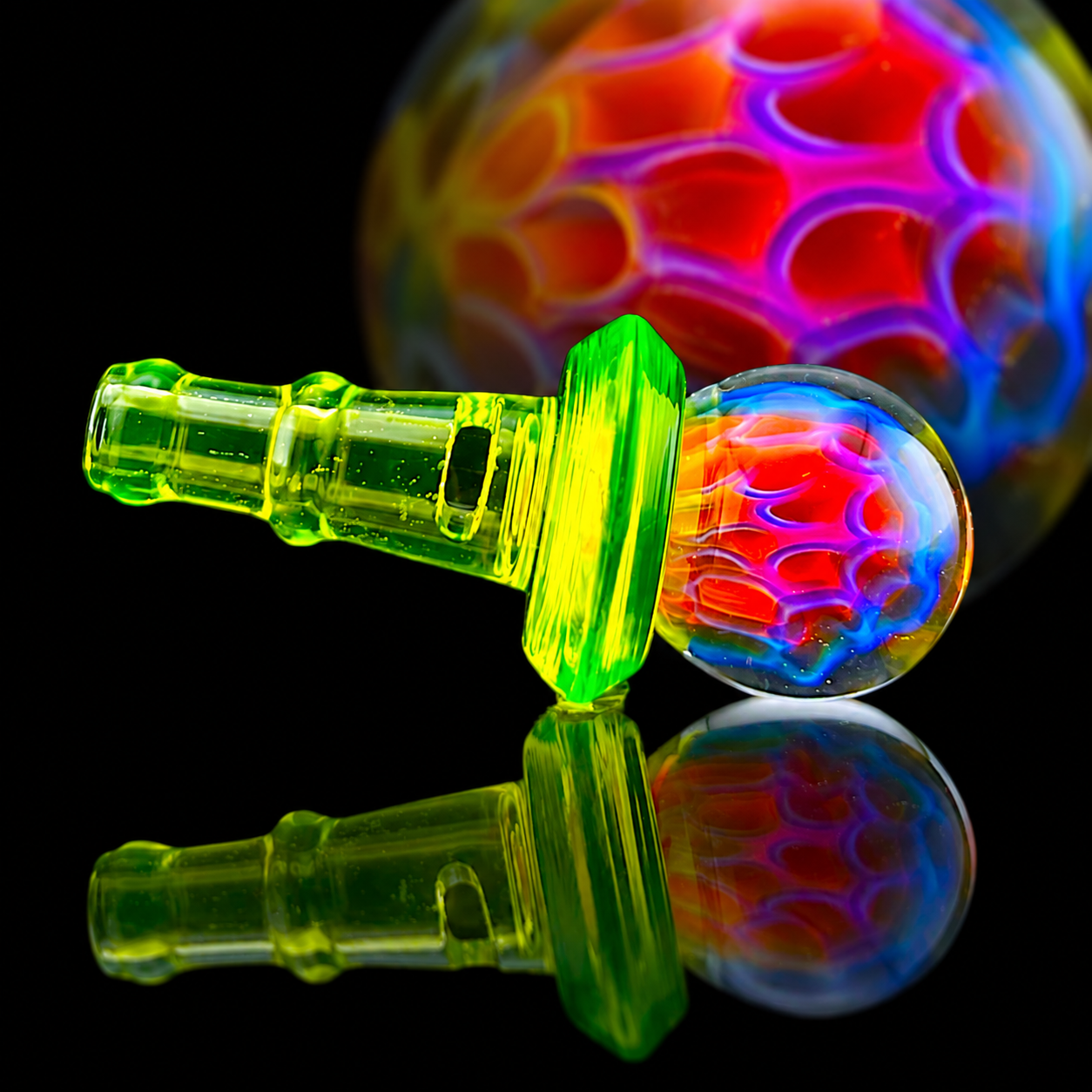 ONE TRICK PONY GLASS: HONEYCOMB PUFFCO NEW PEAK/NEW PROXY JOYSTICK CAP
