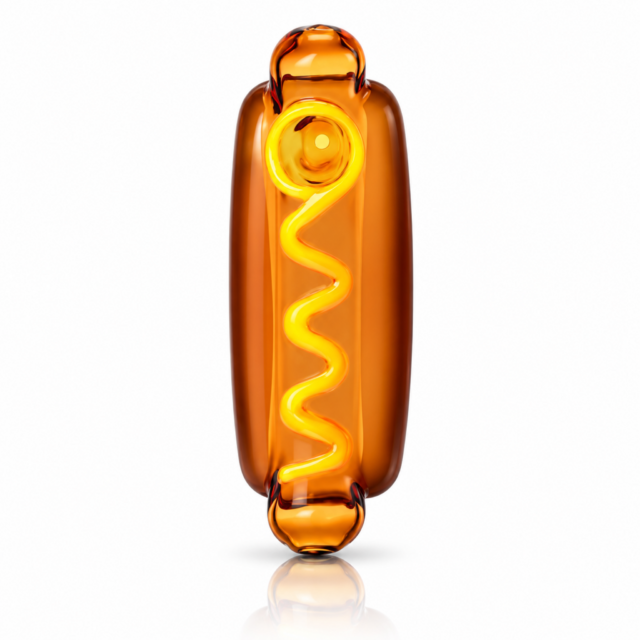 BIGFUN: GLIZZY HOT DOG HAND PIPE