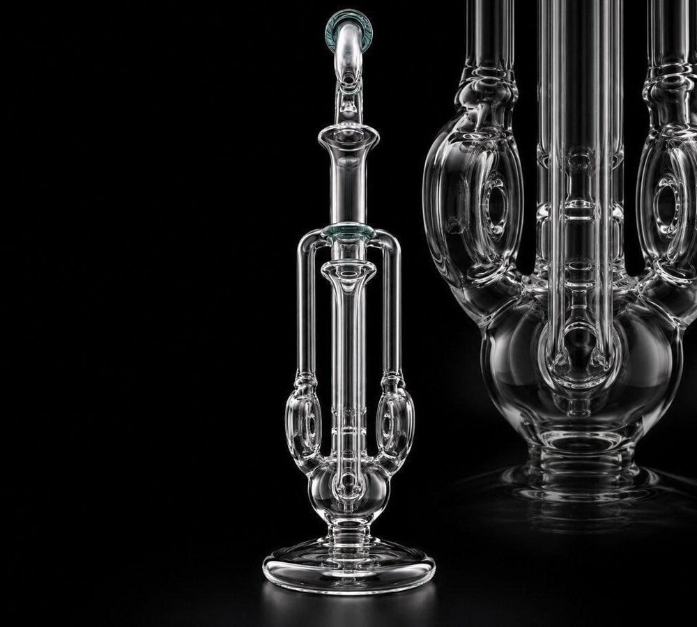 Alternative view of OTW GLASS: NEPTUNIUM DOUBLE DONUT TUBULAR RECYCLER