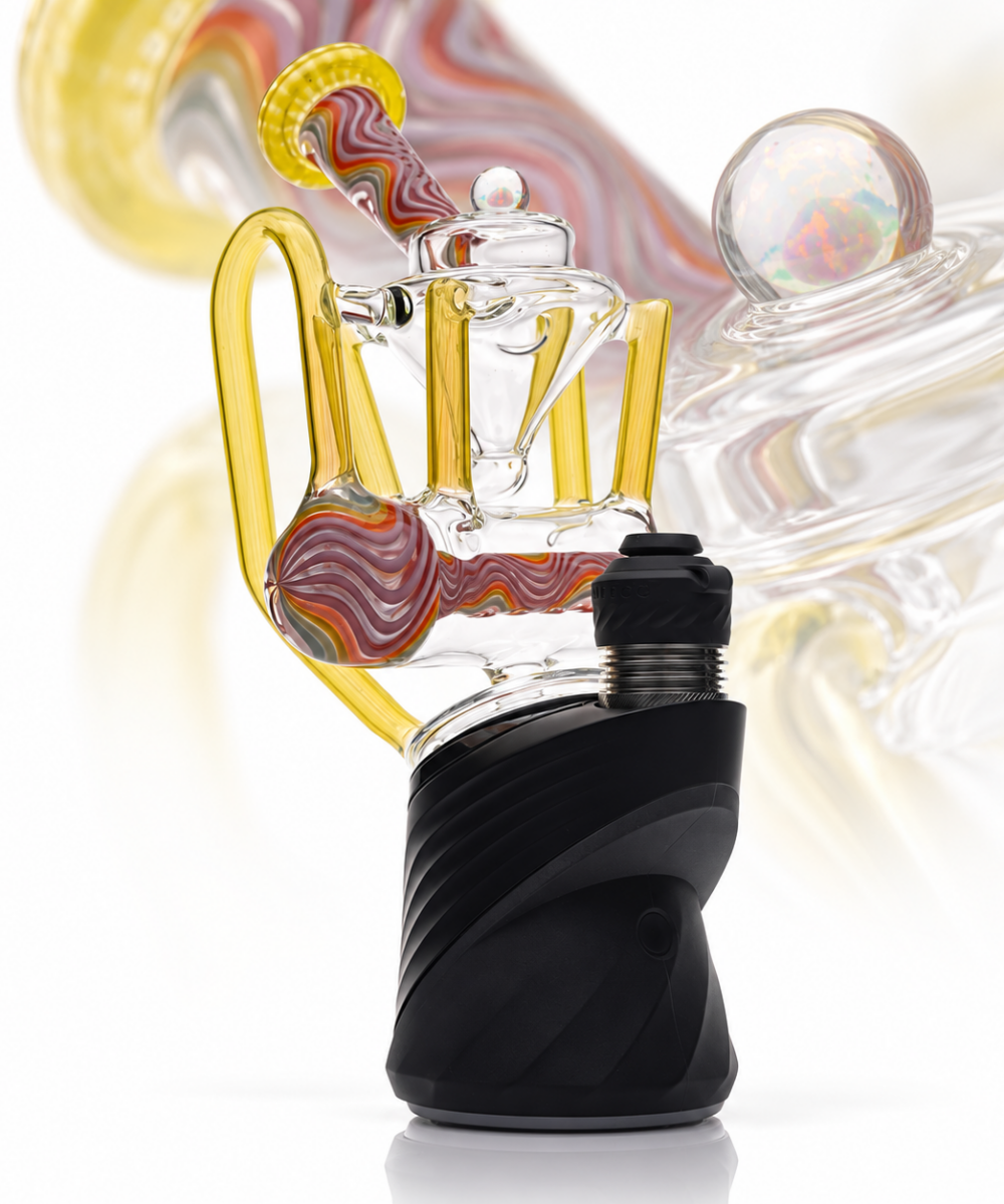 GLIIZY GLASS: INLINER RECYCLER PUFFCO PEAK GLASS ATTACHMENT