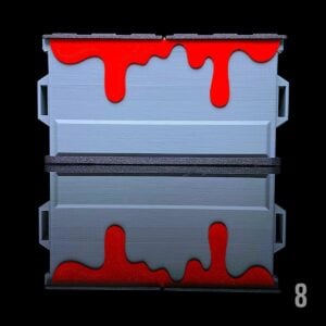 #8 - GREY / RED