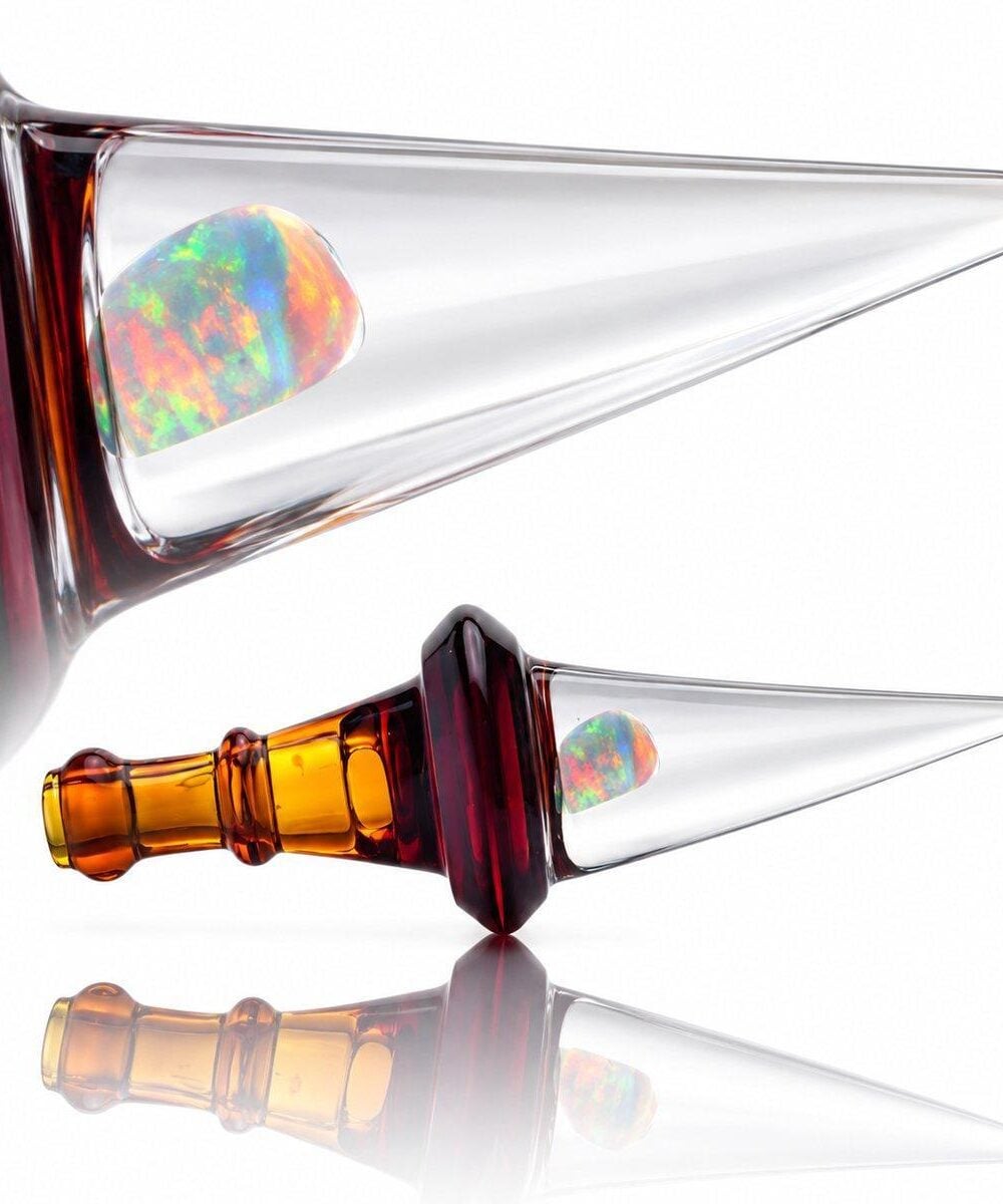 ONE TRICK PONY GLASS: SPIKE OPAL PUFFCO NEW PEAK/NEW PROXY JOYSTICK CAP