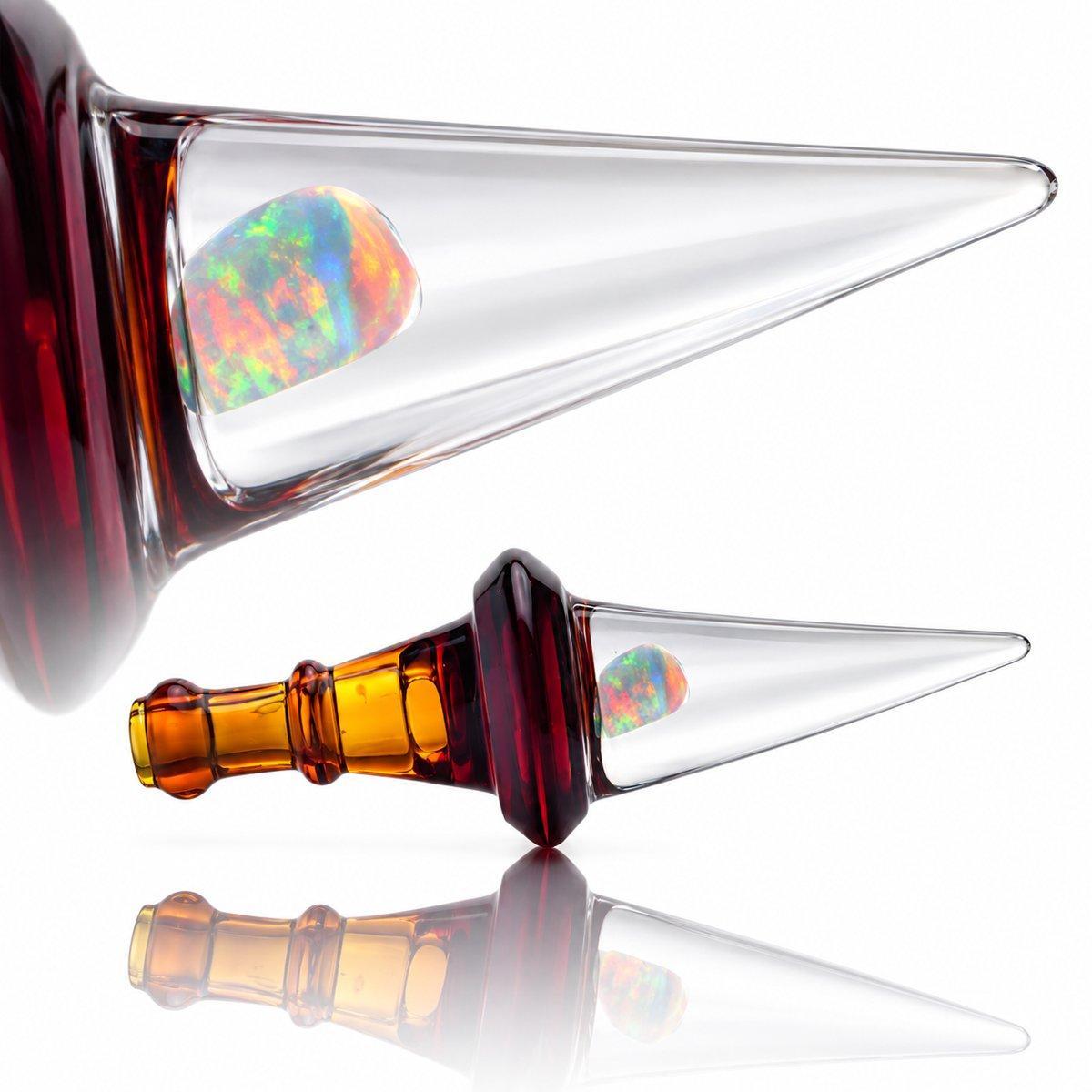 ONE TRICK PONY GLASS: SPIKE OPAL PUFFCO NEW PEAK/NEW PROXY JOYSTICK CAP