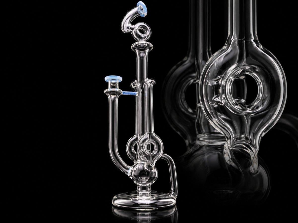 OTW GLASS: GHOST DOUBLE DONUT TUBULAR RECYCLER