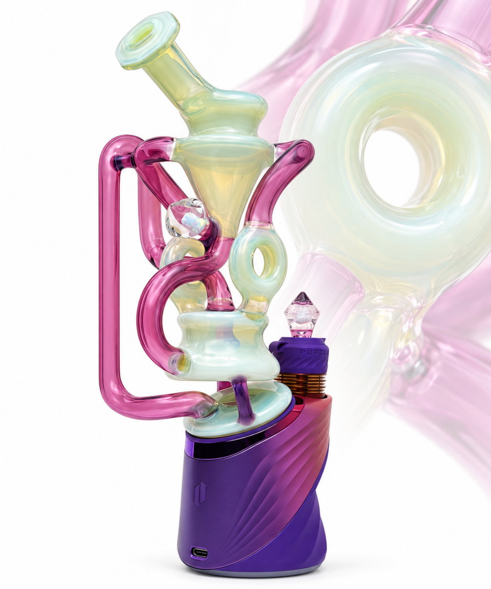 OTW GLASS: COLOR FACETED SET PUFFCO PEAK GLASS ATTACHMENT