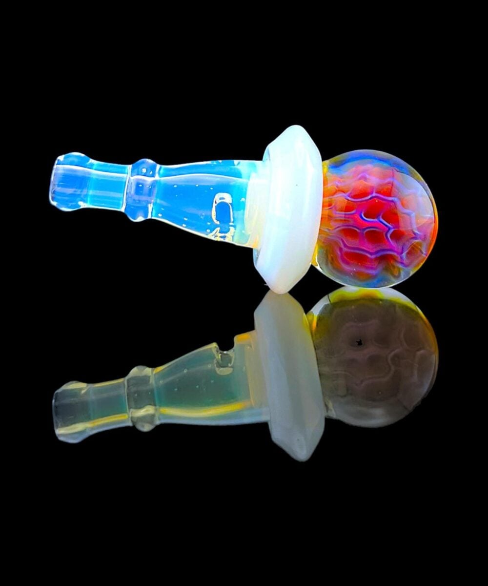 Alternative view of ONE TRICK PONY GLASS: HONEYCOMB PUFFCO NEW PEAK/NEW PROXY JOYSTICK CAP