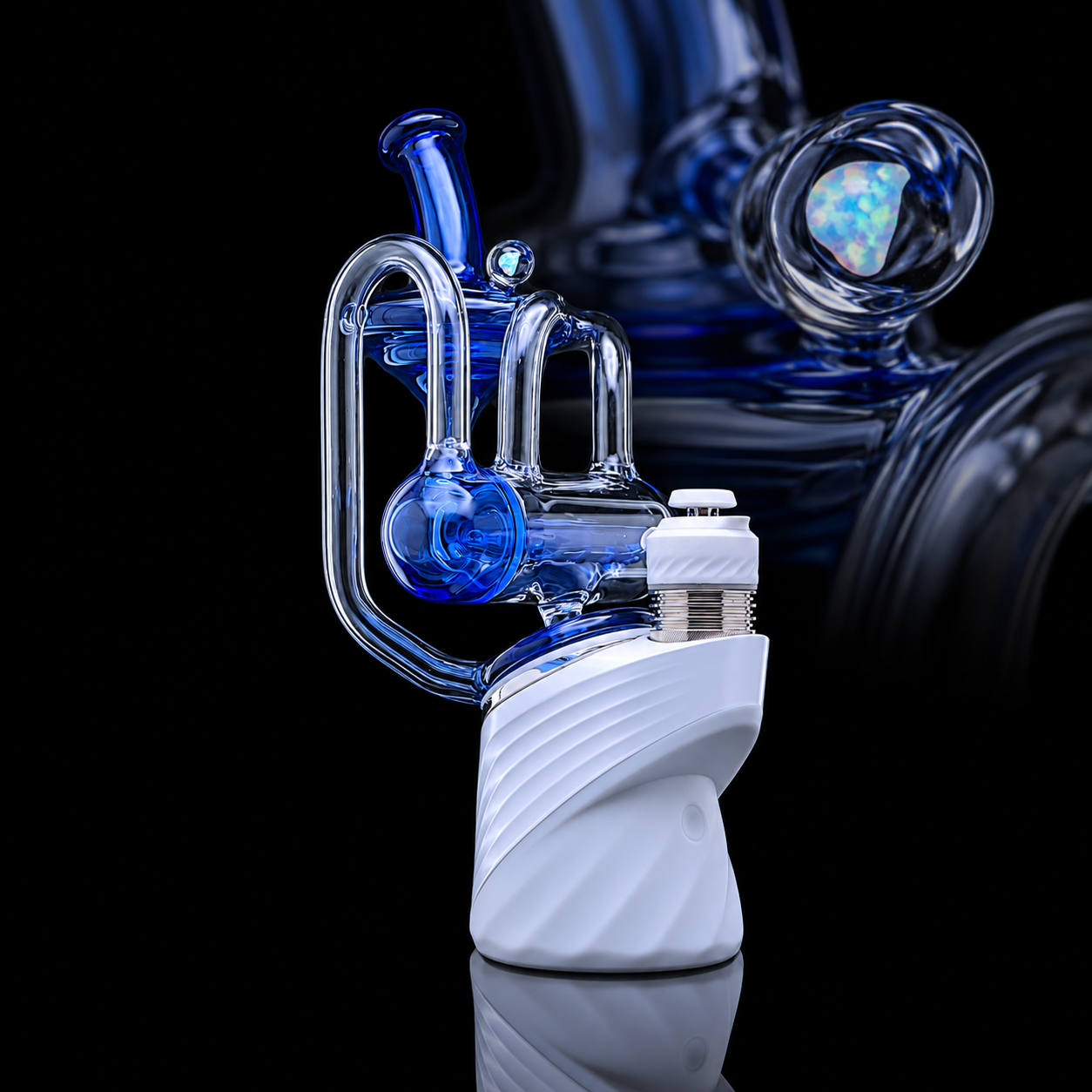 CALI BEAR GLASS: INLINE PERC RECYCLER PUFFCO PEAK GLASS ATTACHMENT - Image 2