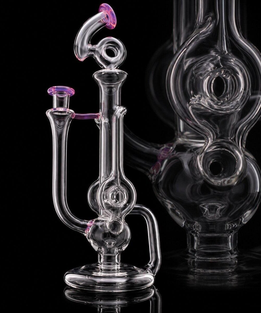 OTW GLASS: KARMALINE DOUBLE DONUT TUBULAR RECYCLER
