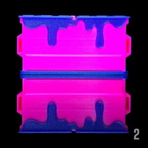 #2 - HOT PINK / BLUE GLITTER