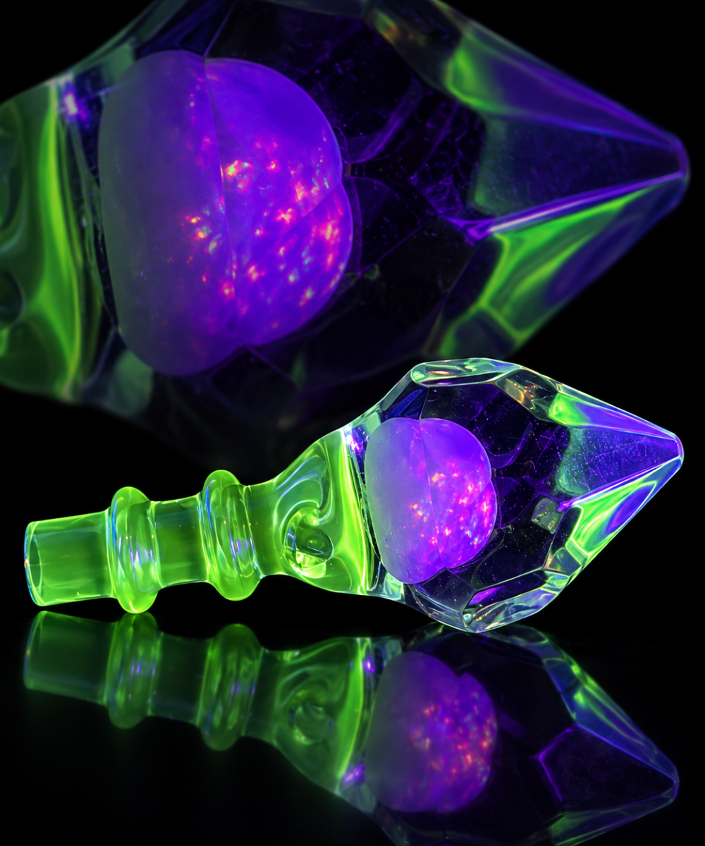 OTW GLASS: 10MM COIN FACETED OPAL 3DXL PEAK PRO JOYSTICK CAP