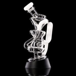 DOP GLASS: FLOATING RECYCLER PUFFCO PEAK GLASS ATTACHMENT