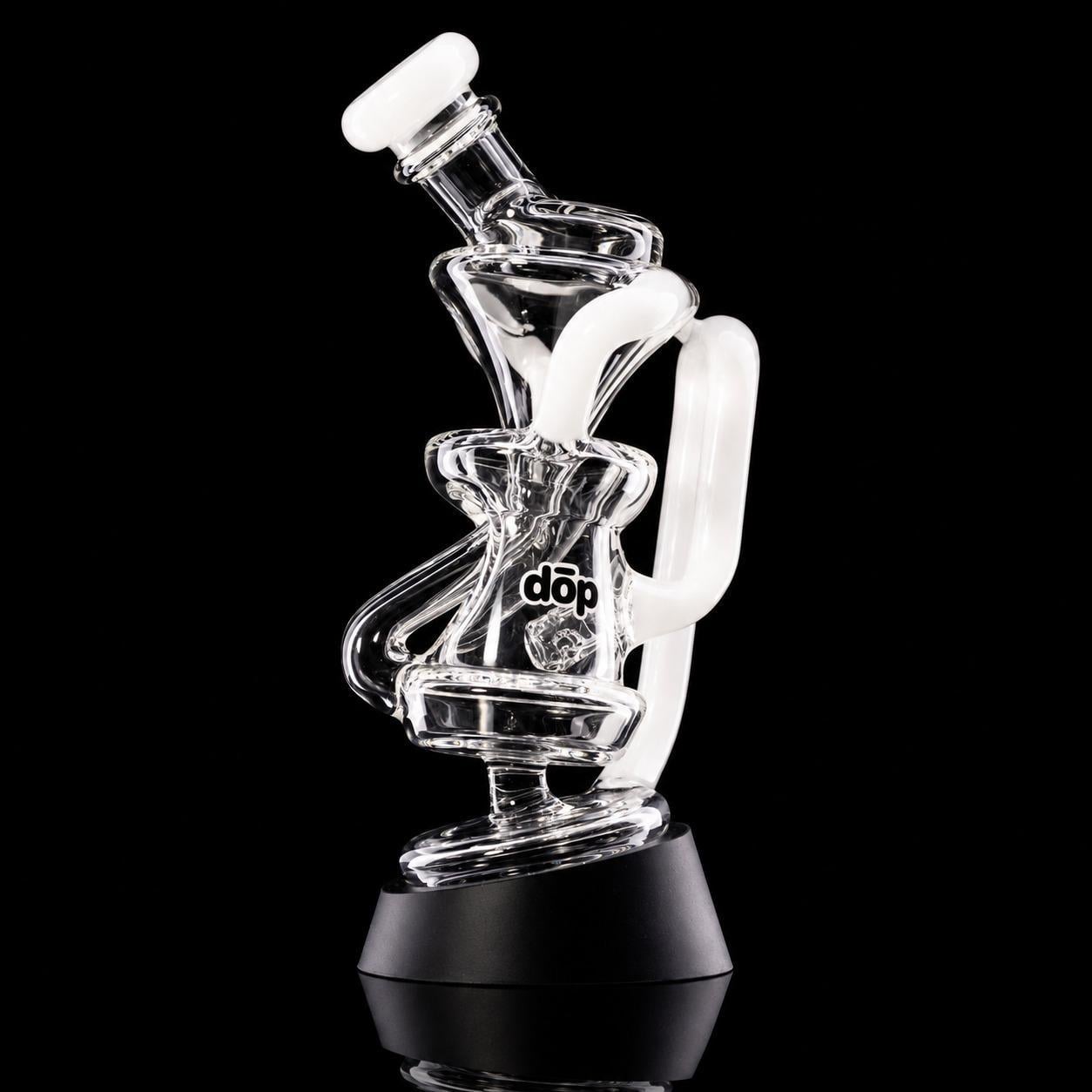 DOP GLASS: FLOATING RECYCLER PUFFCO PEAK GLASS ATTACHMENT