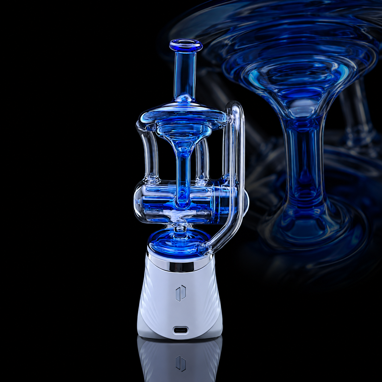 CALI BEAR GLASS: INLINE PERC RECYCLER PUFFCO PEAK GLASS ATTACHMENT - Image 4
