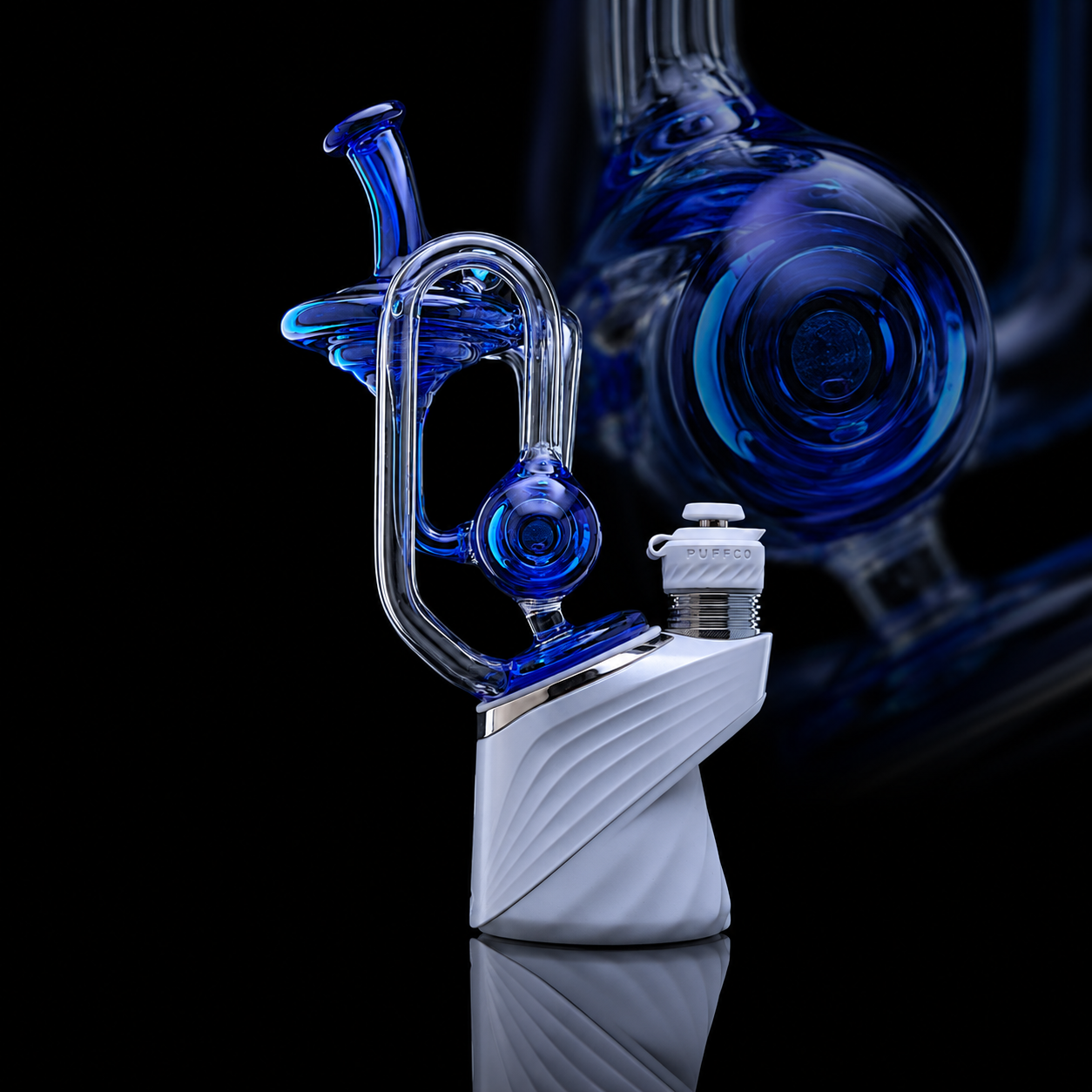 CALI BEAR GLASS: INLINE PERC RECYCLER PUFFCO PEAK GLASS ATTACHMENT - Image 3