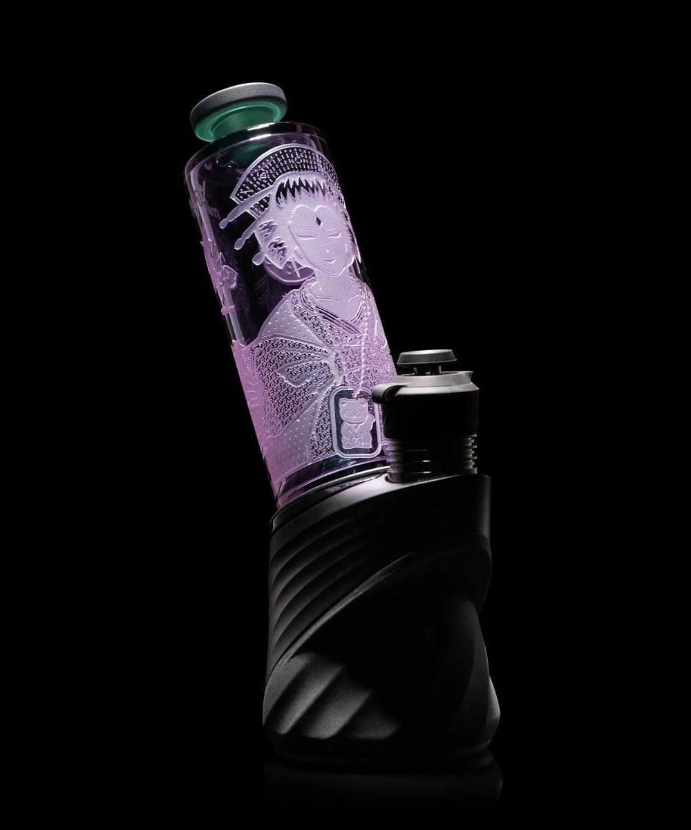 Alternative view of MILKY WAY GLASS: KABUKI ACT ONE PUFFCO PEAK GLASS ATTACHMENT