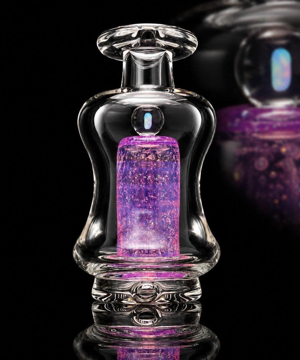 Alternative view of ORGANIK GLASS: CRUSHED OPAL PUFFCO PEAK GLASS ATTACHMENT