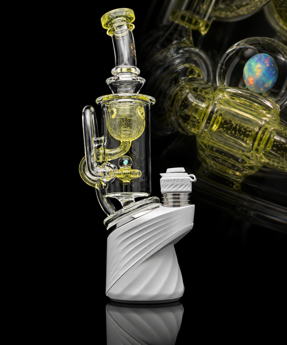 IRIDESCENT GLASS: SUPERIOR INCYCLER PUFFCO PEAK GLASS ATTACHMENT