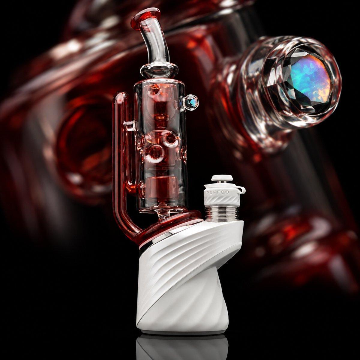 IRIDESCENT GLASS: SUPERIOR FACETED INCYCLER PUFFCO PEAK GLASS ATTACHMENT - Image 3