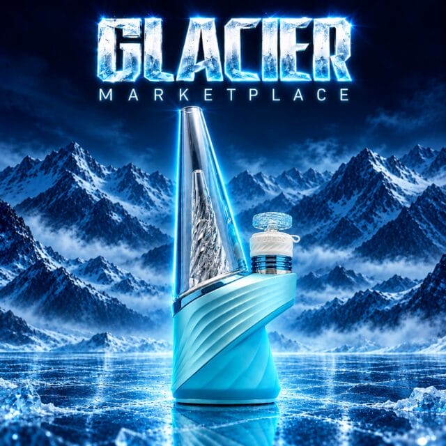 NIB GLASS: GLACIER MARKETPLACE DICHRO 3DXL PEAK PRO JOYSTICK SPINNER CAP