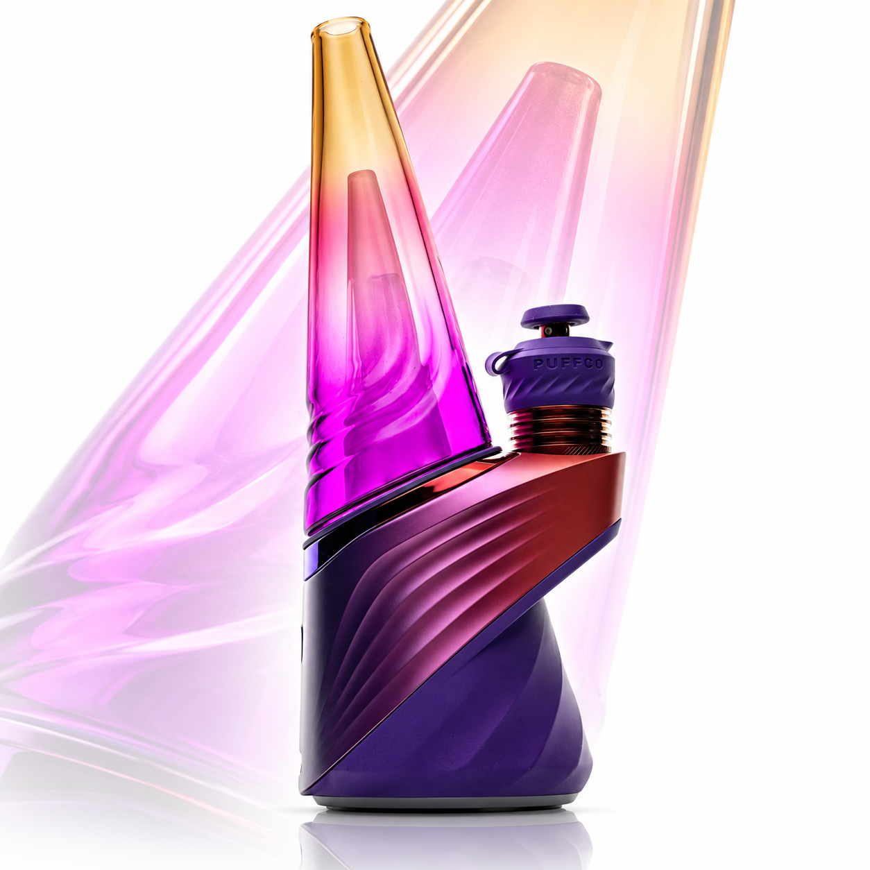 IRIDESCENT GLASS: PLASMA CONE PUFFCO PEAK GLASS ATTACHMENT