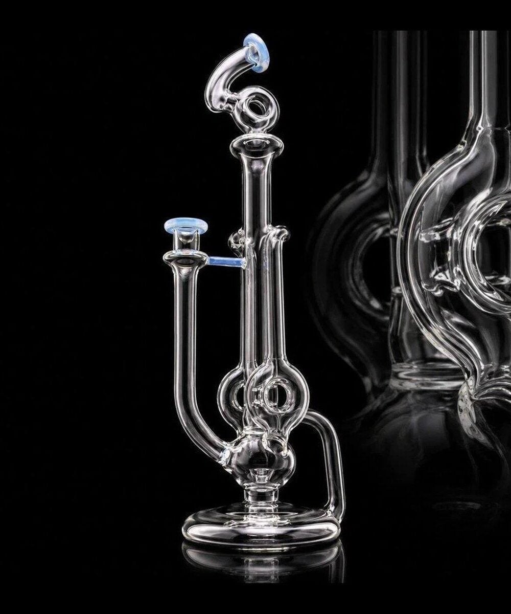OTW GLASS: GHOST DOUBLE DONUT TUBULAR RECYCLER