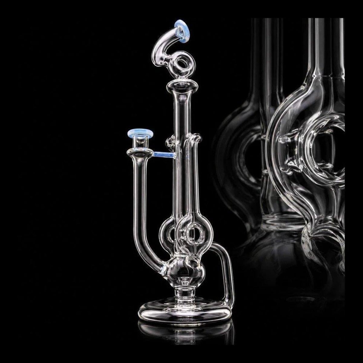 OTW GLASS: GHOST DOUBLE DONUT TUBULAR RECYCLER