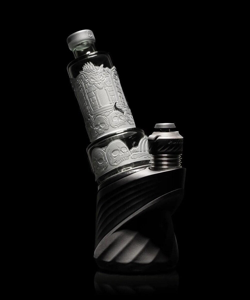 Alternative view of MILKY WAY GLASS: TEMPLE OF THE DRAGON PUFFCO PEAK GLASS ATTACHMENT