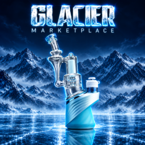 IRIDESCENT GLASS: GLACIER MARKETPLACE PUFFCO PEAK GLASS ATTACHMENT