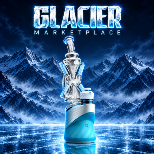 IRIDESCENT GLASS: GLACIER MARKETPLACE PUFFCO PEAK GLASS ATTACHMENT IRIDESCENT GLASS: GLACIER MARKETPLACE PUFFCO PEAK GLASS ATTACHMENT