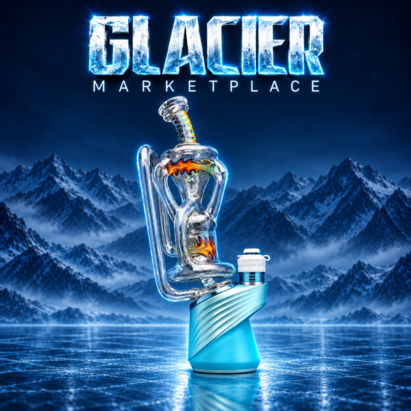 LOGI GLASS ART: GLACIER MARKETPLACE PUFFCO PEAK GLASS ATTACHMENT LOGI GLASS ART: GLACIER MARKETPLACE PUFFCO PEAK GLASS ATTACHMENT
