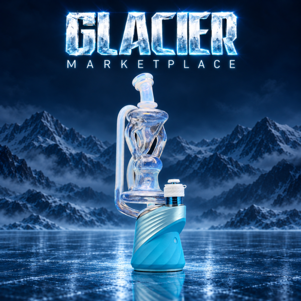LOGI GLASS ART: GLACIER MARKETPLACE PUFFCO PEAK GLASS ATTACHMENT LOGI GLASS ART: GLACIER MARKETPLACE PUFFCO PEAK GLASS ATTACHMENT