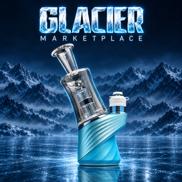 MIKE D GLASS: GLACIER MARKETPLACE PUFFCO PEAK GLASS ATTACHMENT MIKE D GLASS: GLACIER MARKETPLACE PUFFCO PEAK GLASS ATTACHMENT