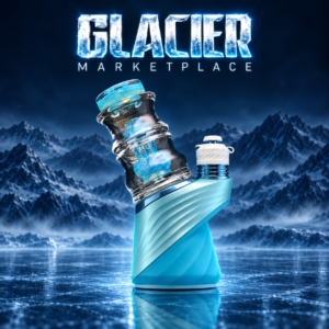 SPIDER GLASS: GLACIER MARKETPLACE PUFFCO PEAK GLASS ATTACHMENT