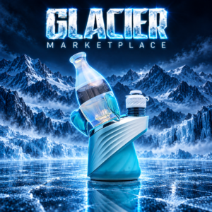 UZZI GLASS: GLACIER MARKETPLACE PUFFCO PEAK GLASS ATTACHMENT