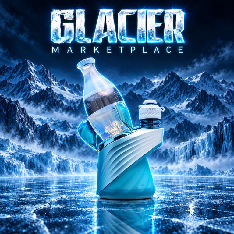 UZZI GLASS: GLACIER MARKETPLACE PUFFCO PEAK GLASS ATTACHMENT | Zee Vapor